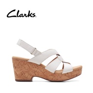Clarks Womens Giselle Beach White Leather