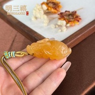 黃龍玉福袋吊墜 黃玉貔貅財神掛件 葫蘆項鏈 景區