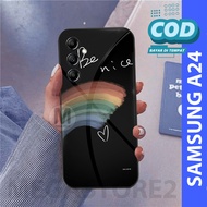 HP SAMSUNG A24 [ MG-240 ] Latest SAMSUNG A24 2023 Glass Softcase SAMSUNG A24 Softcase Glossy Cover S