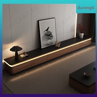 Solid Wood TV Console Cabinet Rock Board TV Console With Ambient Light TV Cabinet Long Strip Platfor