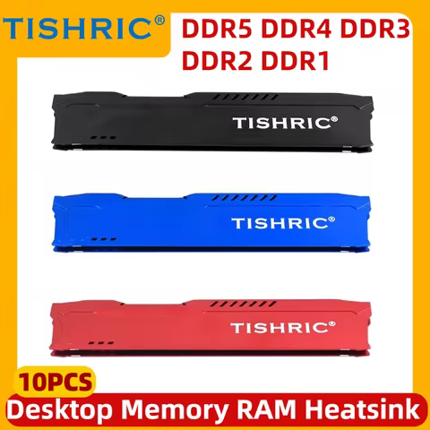 TISHRIC 10PCS DDR1 DDR2 DDR3 DDR4 DDR5 Ram Memeory Heatsink Shim Desktop Memory RAM Radiator Cooler 