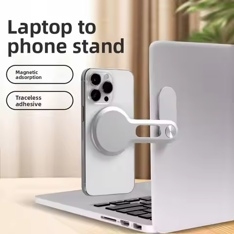 Ultrathin Magnetic Laptop Phone Holder Monitor Side Cell Phone Foldable Display Expansion Phone Stan