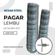 【OCEAN】Pagar Lembu Cyclone Fence Pagar Kambing Pagar Kebun 50meter Galvanised Quality (Ocean Steel T