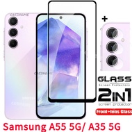 Samsung A35 A55 5G 2024 2in1 Screen Protector Film Transparent Phone Screen Protector For Samsung Ga