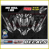 ✢ ☪ ﹊ Yamaha Mio Soul i 125 FULL DECALS STICKER (white)