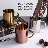 Stainless Steel Mug Coffee Cup Anti-scalding Handle Tea Cup Milk Cup Portable DS-77 DS-78 DS-79