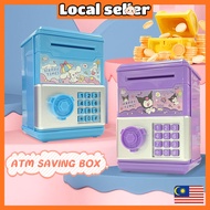 Aikoky Kids Money Saving Box Kuromi Piggy Bank Password Digital Money Tabung ATM  Money Saving Box