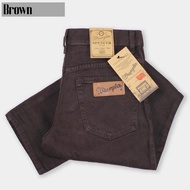 WRANGLER CELANA JEANS PANJANG PRIA STANDAR JEANS COWOK WARNA ABU CREAM HITAM ABU BIRUWASH GARMENT U