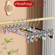 Clothes Clip Hook, Stainless Steel Clip To Hang Clothes Socks With Anti-Wind, Anti-Slip Buckle With 2 Plastic Clips