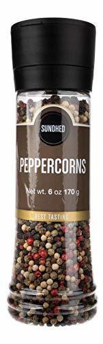 ▶$1 Shop Coupon◀  Sundhed Mixed Peppercorn Medley in Grinder | Rainbow Pepper Blend (Black, White, P