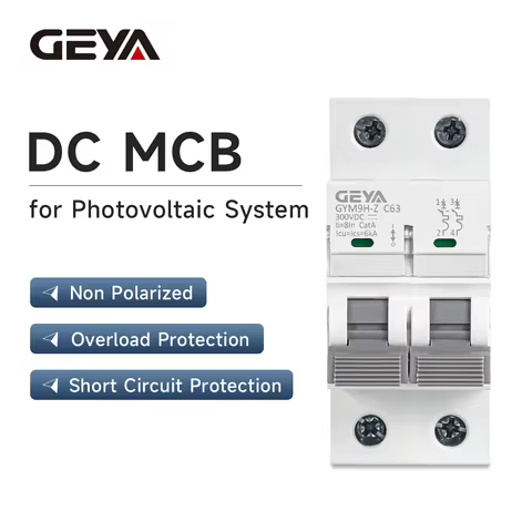 GEYA DC Breaker Solar PV System Non Polarized AC and DC Universal MCB RV Battery Isolator DIN Rail M
