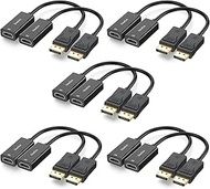 DteeDck DisplayPort to HDMI Adapter 4K [10 Pack], DP DisplayPort 1.2 to HDMI Adapter Converter Cable Male to Female for Monitor Projector Laptop Desktop HDTV Compatible with Dell HP Lenovo