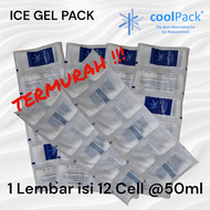 Ice Gel Pack Bag Cooler COOL PACK Lembaran Isi 12 pcs SIZE 50ml - KECIL