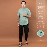 Satu Set Kemeja Koko dan Celana Sirwal Premium Baju Koko Pria Dewasa