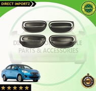 Mitsubishi Mirage G4 2012 to 2025 Door Bowl Inner and Door Handle Outer Garnish Cover Matte Black 20