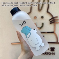 （High-end cups） 1000ml Water Bottle Panda Cup Transparent Water Bottle Drinkware Cup Leak-proof Cartoon Water Bottle Drinkware Cup