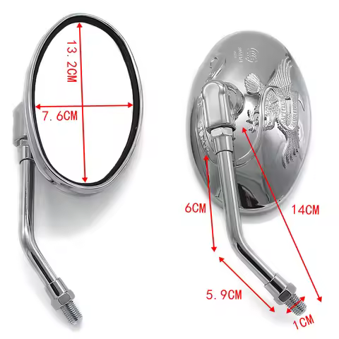 Motorcycle Rearview Side Mirror For Kawasaki EL250 EN400 EN450 EN500 VN250 VN400 Vulcan Classic VN75