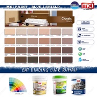 [BROWNS] 5 Liter MCI Blue-I Shield for Exterior Wall | 5 Years Protection Paint Cat Dinding Luar Rumah