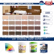[BROWNS] 1 Liter MCI Blue-I Shield for Exterior Wall | 5 Years Protection Paint Cat Dinding Luar Rum