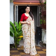 [1 MINUTE SAREE] READYMADE PRINTED GEORGETTE SAREE