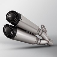 C26 motorcycle universal exhaust pipe cbr500r R3 Z900 mt15 450sr c26 modified double exhaust tail se