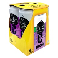 VIDA Vitamin C 1000mg Blackcurrant Sparkling Flavoured Drink 4x325ml