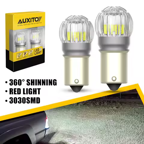 AUXITO 2Pcs Canbus 1156 BA15S LED Bulb Car Stop Reverse Parking Lamp DRL 1157 7443 W21/5W 7440 T25 3