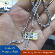 TERMURAH kalung italy santa panjang emas putih 750 original asli