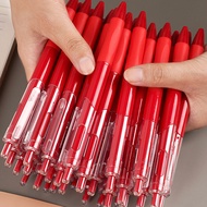 10pcs Red Pen st Pen Tip Teacher Approved Homework Dedicated Red Gel Pen Press Pen 0.5mm Red Ink Bal