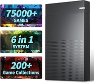 Kinhank 4tb Retro Game Hard Drive 6 Game System in 1 with 75000+ Games, Retro Game Consoles Compatib