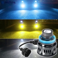 EAZYLIVING 1Pc 12V H7 H11 H8 H9 9006 HB4 Car Lens Headlight Led Fog Light Bulb LED Fog Lamp White Ye