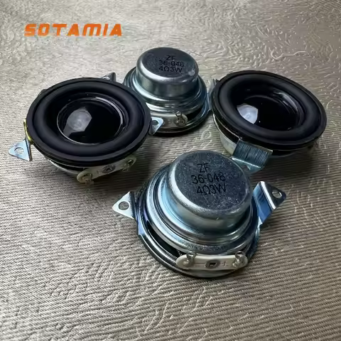 SOTAMIA 2Pcs 36mm Mini Folding Speaker 1.5 Inch 4 Ohm 3W Strong Magnetic Audio Power Loudspeaker DIY