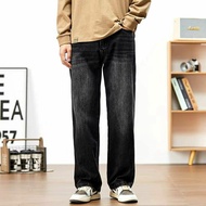 Men's loose fit washed jeans, men's regular standard length jeans, loose fit, baggy, komprang jeans 