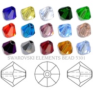 ORIGINAL SWAROVSKI ELEMENTS 4mm Bicone Crystal Beads #5301 (colors part 4)