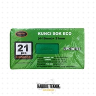 ECO Socket Wrench Set 21 pcs (4-19mm) 21mm