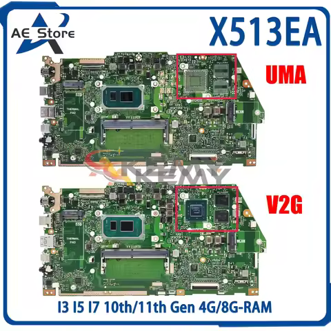 AE X513EA Mainboard For ASUS X513EQ X513EP R513E K513E F513E A513E Laptop Motherboard CPU I3 I5 I7 1