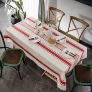 ผ้าปูโต๊ะลายทางเส้นด้ายย้อมผ้าฝ้ายและผ้าลินินผ้าปูโต๊ะอเมริกันผ้าปูโต๊ะกาแฟผ้าโต๊ะสี่เหลี่ยมเสื่อ