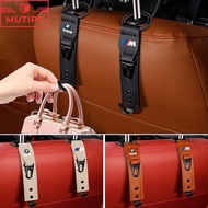 <25KG> BMW Car Seat Leather Double Hook Multifunctional Headrest Metal Storage Hanger For BMW M E46 