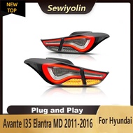 For Hyundai Avante I35 Elantra MD 2011-2016 Car Accessories Animation LED Trailer Lights Tail Lamp R