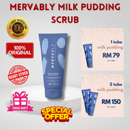 (ORIGINAL HQ) MERVABLY MILK PUDDING SCRUB MUKA TAK KASAR WHITEHEAD BLACKHEAD EXFOLIATOR NIACINAMIDE