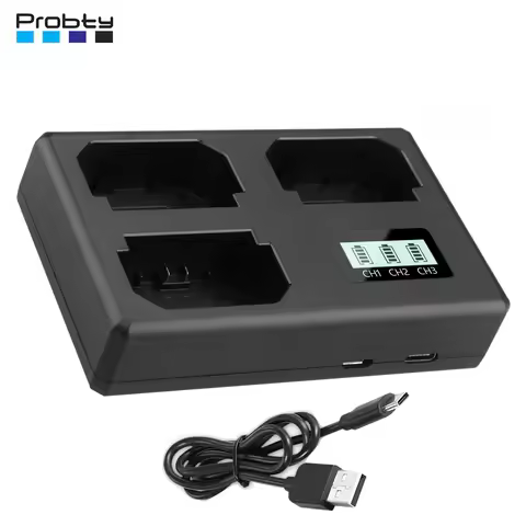 NP-FZ100 NPFZ100 Battery 3 Slot Charger for Sony Camera Alpha A7R3 A6600 A6700 A7M3 ARR4 A7R4 A7R5 A