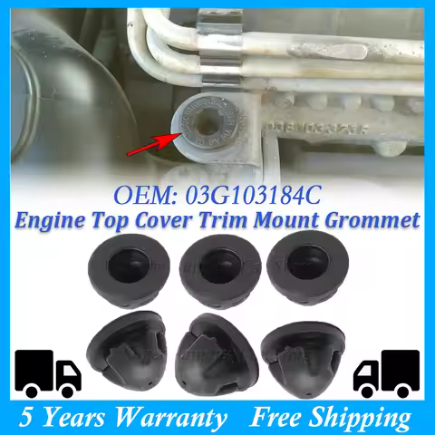 For A3 8P1 2.0 1968 Ccm 6Pcs Car Engine Cover Grommet Rubber Trim Engine Top Cover Trim Rubber Mount