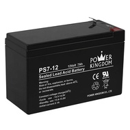 Power Kingdom UPS Battery 12V 7Ah 20hr PS7-12 12 Volts 7 Ampere Rechargeable Valve Regulated Lead Acid (VRLA) Battery for UPS, Solar, Toy cars, E-Bike, Emergency Light, Inverter replaces 12v 7.2Ah 12 volts 7.2 Ampere