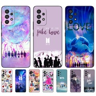 Case For Samsung Galaxy A23 4G LTE A33 A53 A73 4G 5G Case Bag Soft Silicon Phone Case black tpu case Bts bangtan boys Fake love yourself DNA