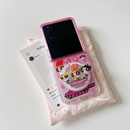 Flip7 Cartoon powers girl Magnetic attraction with holder  Flip6 Samsung Galaxy Z Flip5 case cute Fl
