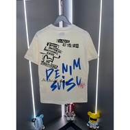T-shirt Evisu/ baju Evisu, T-shirt uniseks, T-shirt lengan pendek bercorak, baju luar, baju lengan p