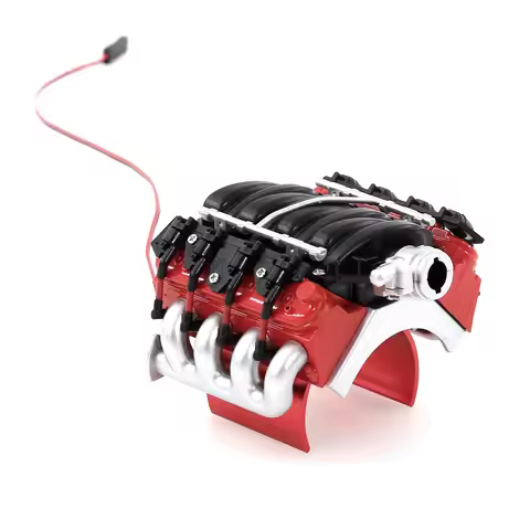 Simulate LS7 V8 Engine Motor Radiator Cooling Fan Heat Sink For 1/10 RC Crawler Car Axial SCX10 II I