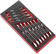 Facom Combination Wrench Set, Combination Spanner Foam Module of 12, Ratchet Combination Wrench, 0.3