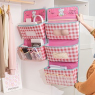 Wall-mounted multi-layer storage bag for miscellaneous items, mobile phones, books, underwear, and s