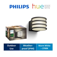 Philips Hue Lucca Outdoor wall light - includes Smart Outdoor wall fixture, E27 LED Bulb | Warm white light 2700K
